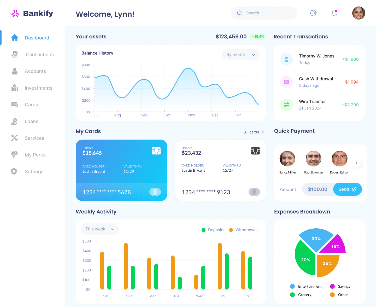 Digital Banking Dashboard