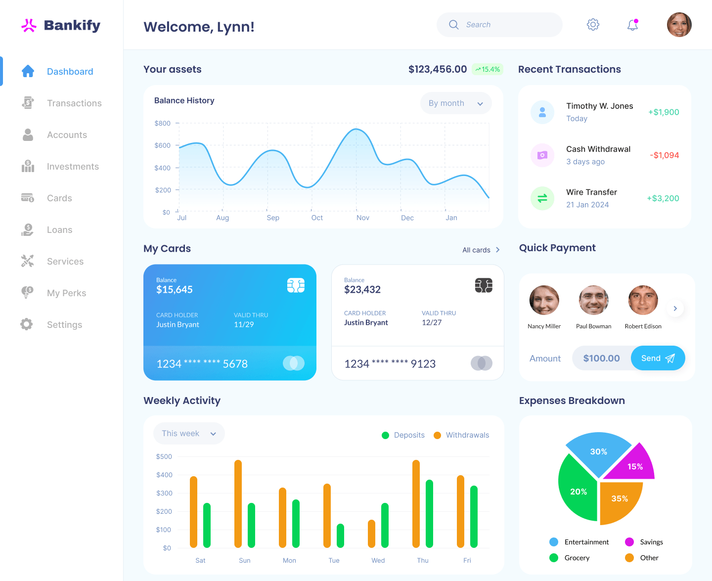 Bankify - Digital Banking Dashboard