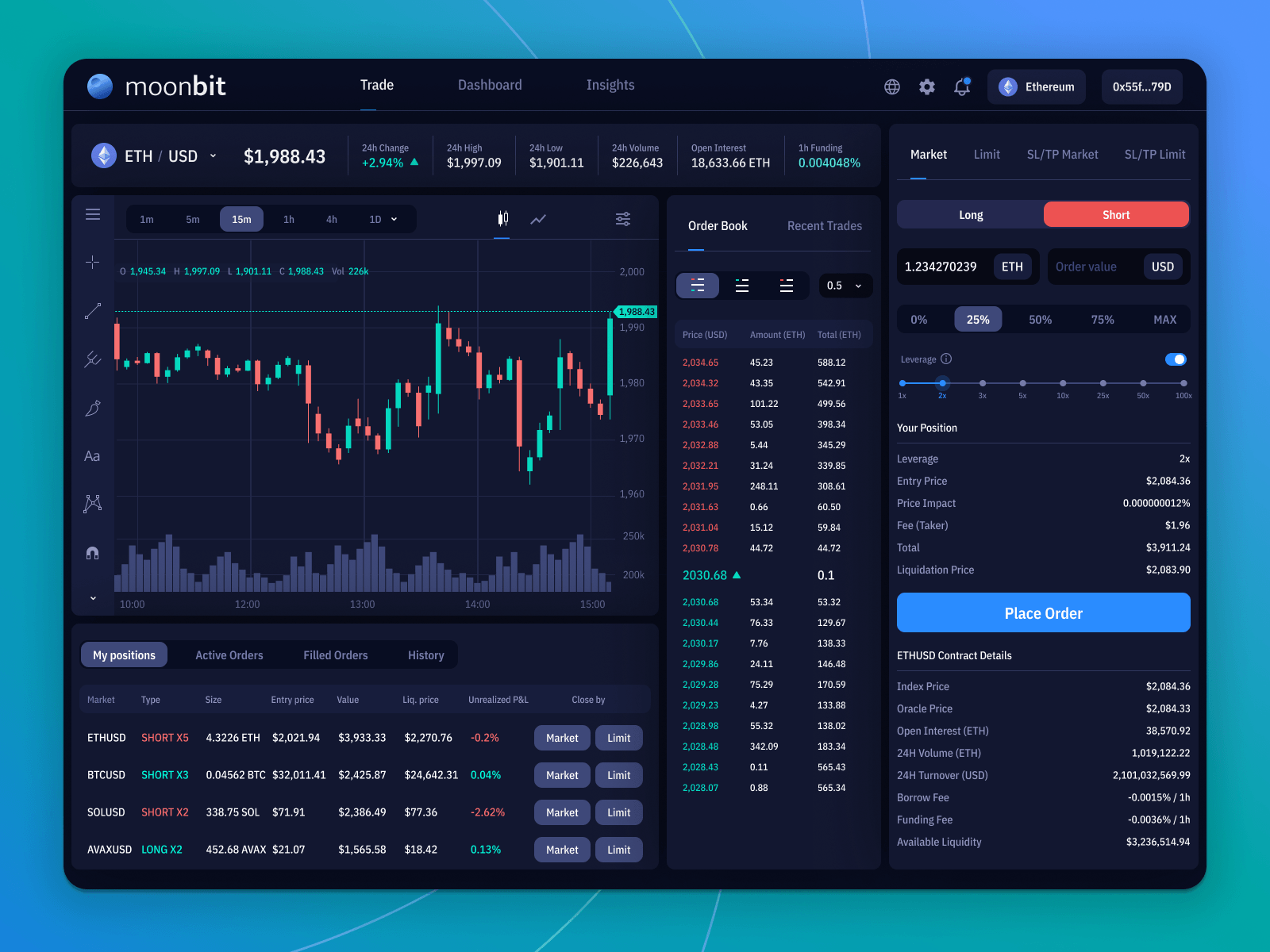 moonBit Perp DEX - Trading UI