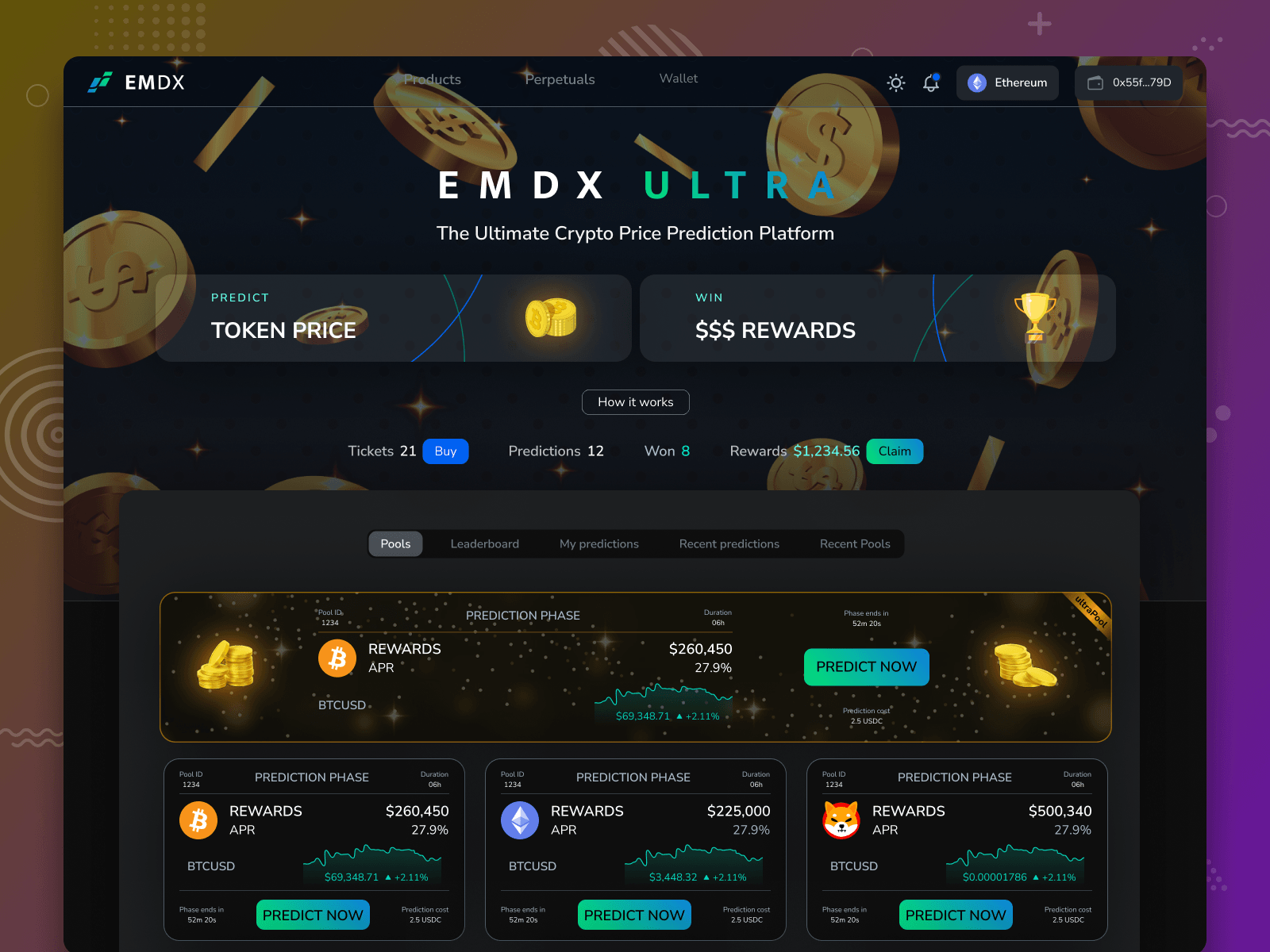 Crypto Ultra UX Design forr EMDX Exchange